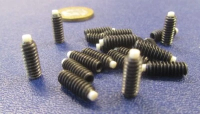 Kmac Alloy Steel Set Screws, Nylon Tip, 10-24 x 1/2" Thread Length, 20 Pieces