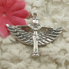 Free Ship 16 pcs Antique silver angel wing charms pendant 35x43mm H-4707