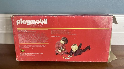 Vintage 1976 Schaper Playmobil Indian Starter Set Horses Canoe 4 Men Box 25 pcs - Picture 3 of 12