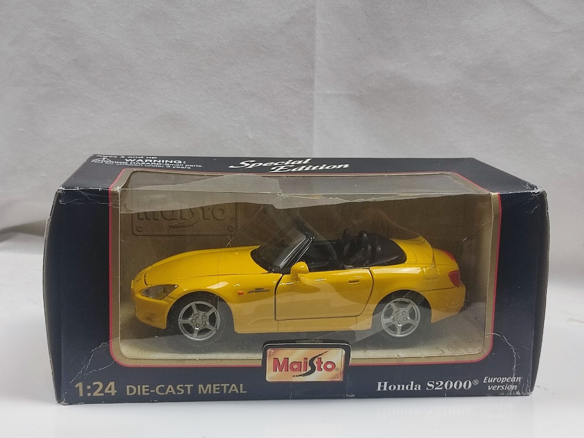 Maisto 1/24 Honda S2000 Yellow European Version Model Jdm