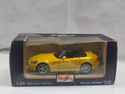 Maisto 1/24 Honda S2000 Yellow European Version Model Jdm
