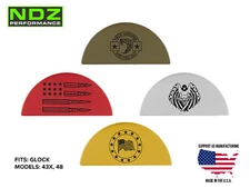 for Glock 43X 48 Grip Frame Plug Aluminum Black Laser Engraved Trending