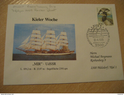 STS MIR Russia Training Trafalgar 2005 Review Fleet Ship Cover KIEL 1991 Sailing