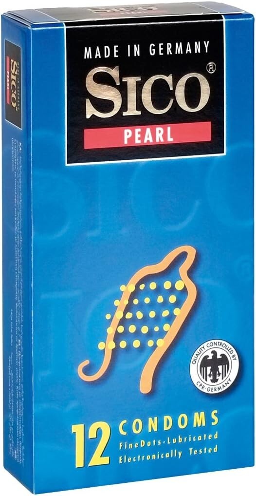 Frei Haus: 12 SICO Pearl Kondome genoppte Condome Noppen – MHD