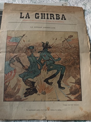 Ww1 Rare Italian 1918 Trench Newspaper