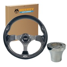 12.5" Ultra Golf Cart Steering Wheel W/ Chrome Hub Adapter For Yamaha G2-G29 DRV