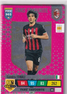 Panini FIFA 365 2023 Karte Nr. 345 Sandro Tonali Fans' Favourite