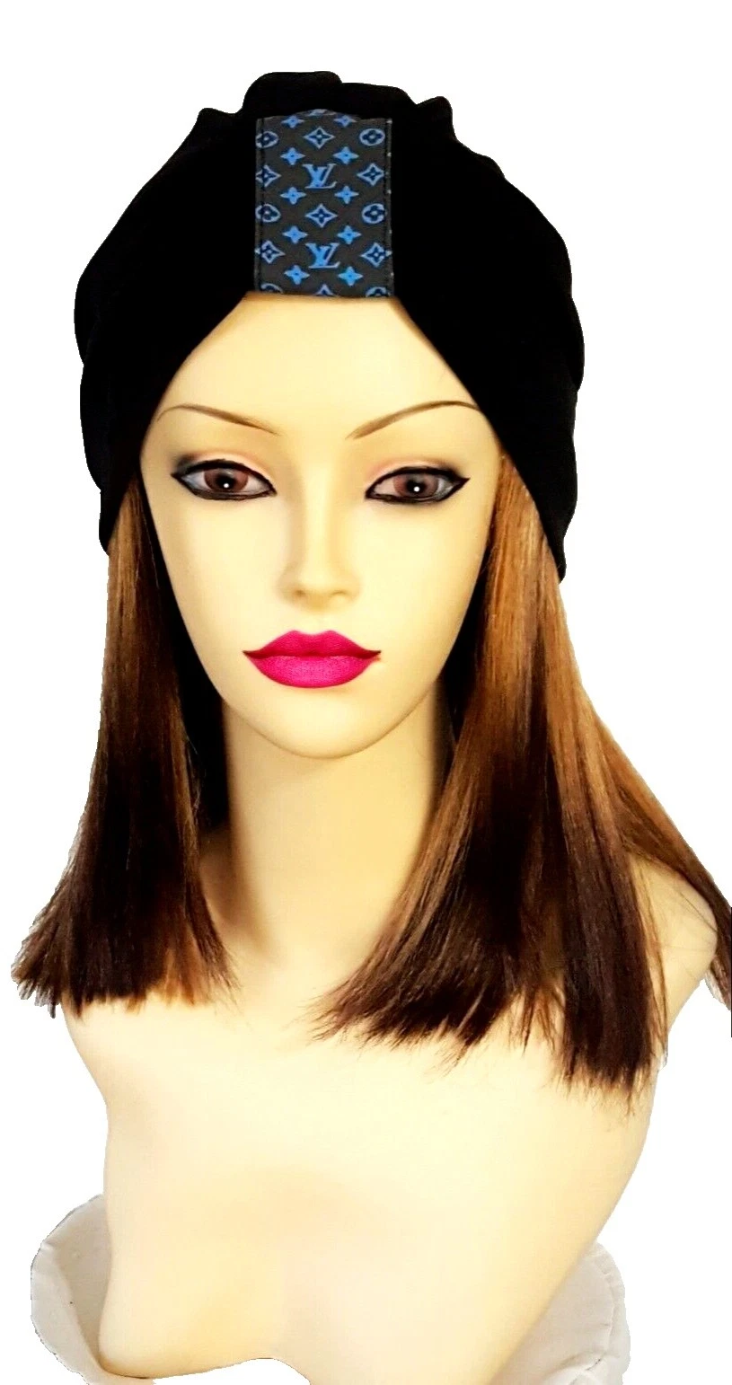 Negro 100% Algodón turbante sombreros para De mujer