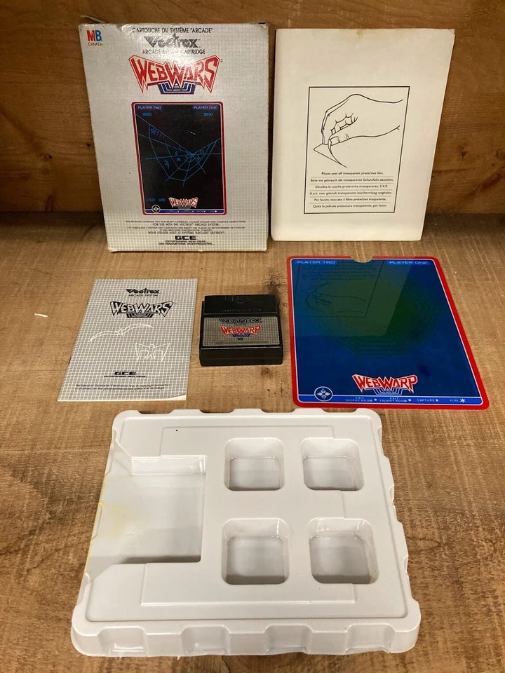 WEBWARP (1983) Vectrex Arcade System Cartridge Complete w/Box, Manual, Overlay - Image 2 of 4