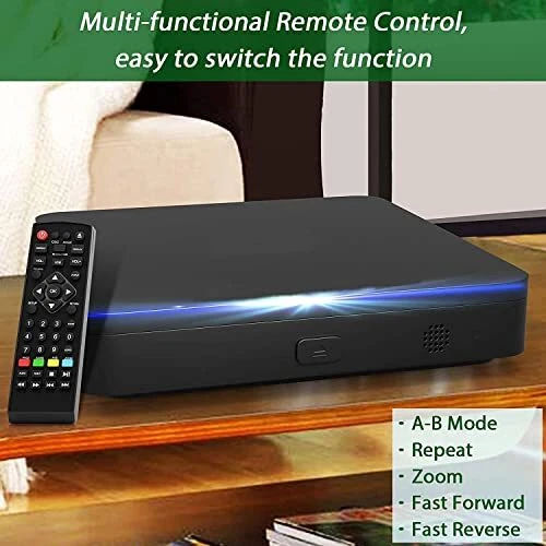 Didar Blu Ray Player,Ultra Mini 1080P Blue Ray Disc Player Home Theater  Play All