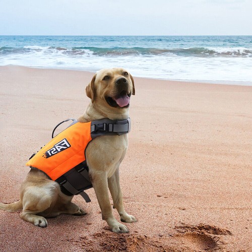 Dog Life Jacket Pet Safety Vest Lifesaver Swim Boating Float Aid Buoyancy Jacket - Picture 9 of 15