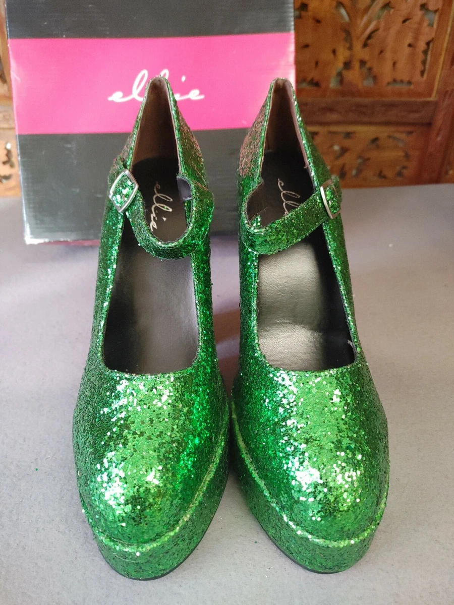 Green glitter hotsell pumps