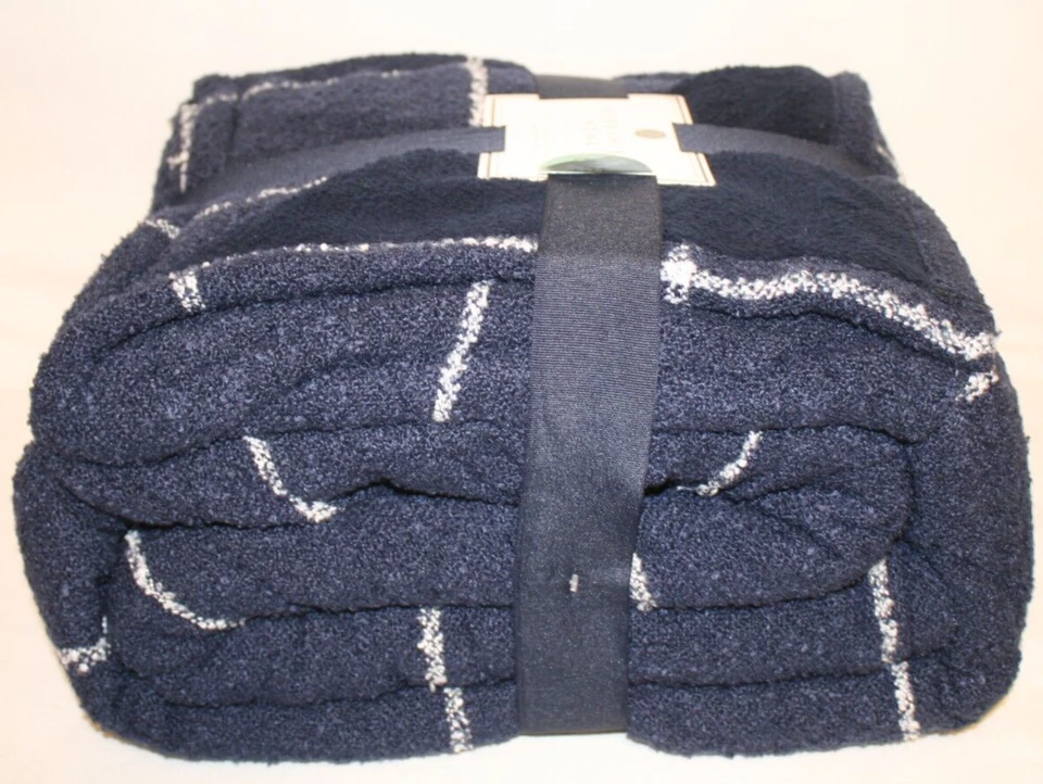 Manta suave Berkshire Home Full Queen 90"x90" negra/blanca 100 % poliéster nueva Foto 3 de 3