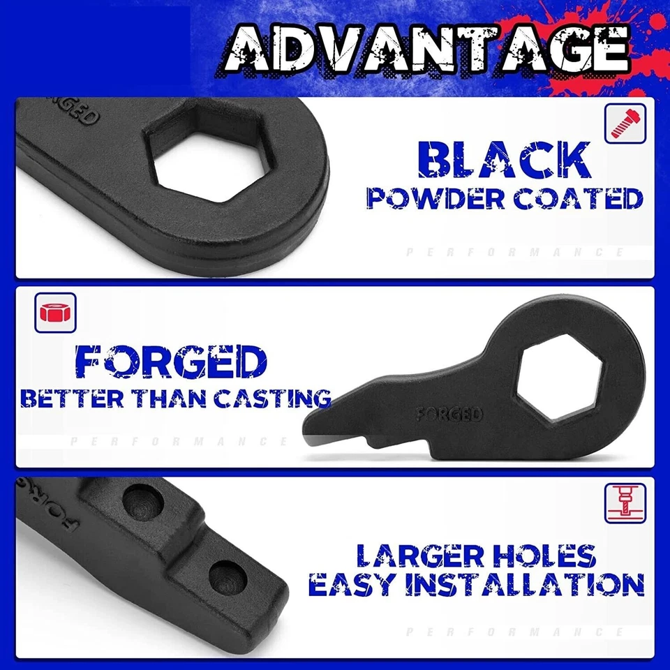 Kit de elevación niveladora delantera de 1"-3" llaves de torsión para Silverado 2500HD 3500HD 2011-2019 Foto 4 de 4