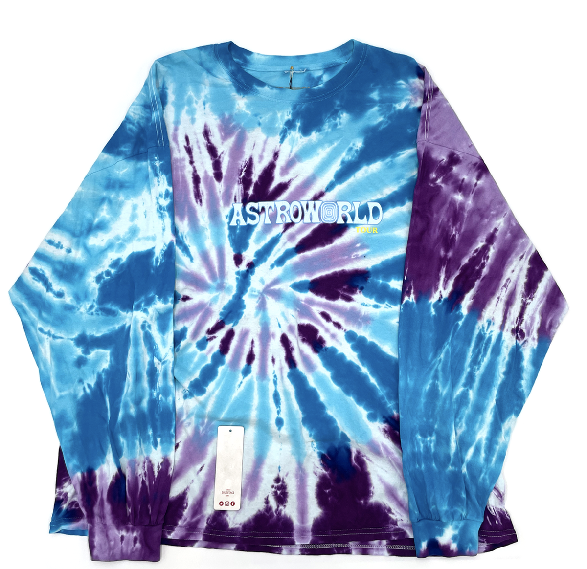 astroworld tie dye long sleeve