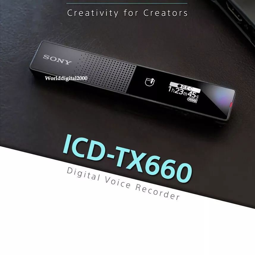 Sony 2021 New ICD-TX660 Digital Voice Recorder 16G USB Type-C OLED