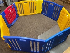 Kidzone Baby Playpen 6 Panel Safety Gate Child Activity Pen ASTM Certified Blue