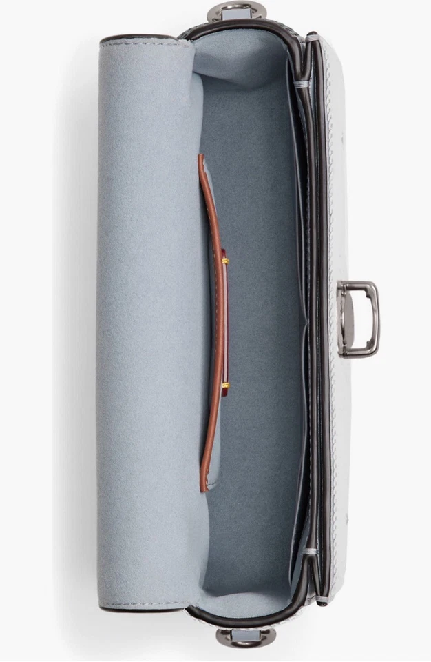 COACH Studio Baguette Sequin Shoulder Crossbody Bag- Silver - Image 3 of 4