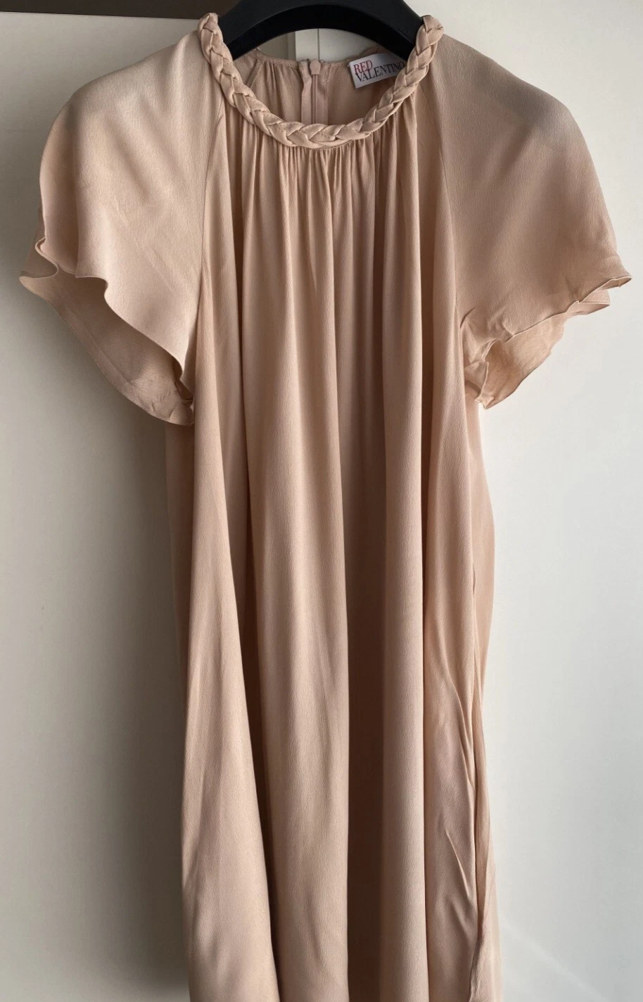 Abito ROSSO Valentino Garavani Mini Biege A Line 100% Viscosa Taglia 40It