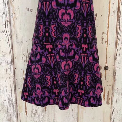 Free People Amelia Mini Size Small Purple Pink Black Wool Blend Sleeveless Dress - Picture 4 of 11
