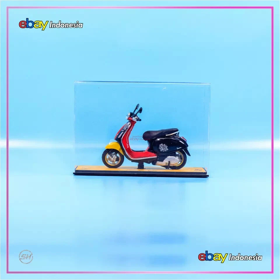 Vespa Fabbri Primavera 150 Mickey Mouse Diecast Motor Scooter Bicicleta 1:18 Regalo Foto 2 de 4
