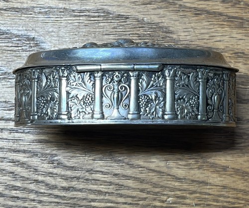 Oval Basket of Flowers Box Karl Kurz Hanau 800 Silver - Picture 3 of 5