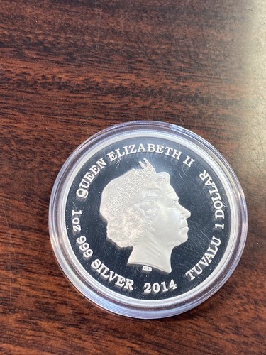 2014 $1 Tuvalu .999 Silver Low 1500 Mintage W/ COA,BOX