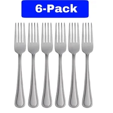 6 Piece Dinner Fork Heavy Weight Forks Stainless Steel Silverware 7.5 inch
