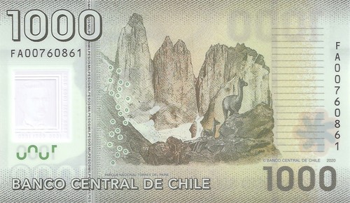 Chile 1000 Pesos (2020) - Polymer/National Park/Polymer/p-161k, B296k UNC - Picture 3 of 3