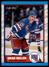 1989-90 O-Pee-Chee Brian Mullen . New York Rangers #24