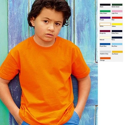 T-Shirt Kinder Fruit of the loom Kind Junge Mädchen Shirt Value Valueweight