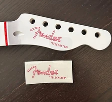 John 5 Ghost Telecaster headstock  logo Raised UV DTF  Sticker Decal RED