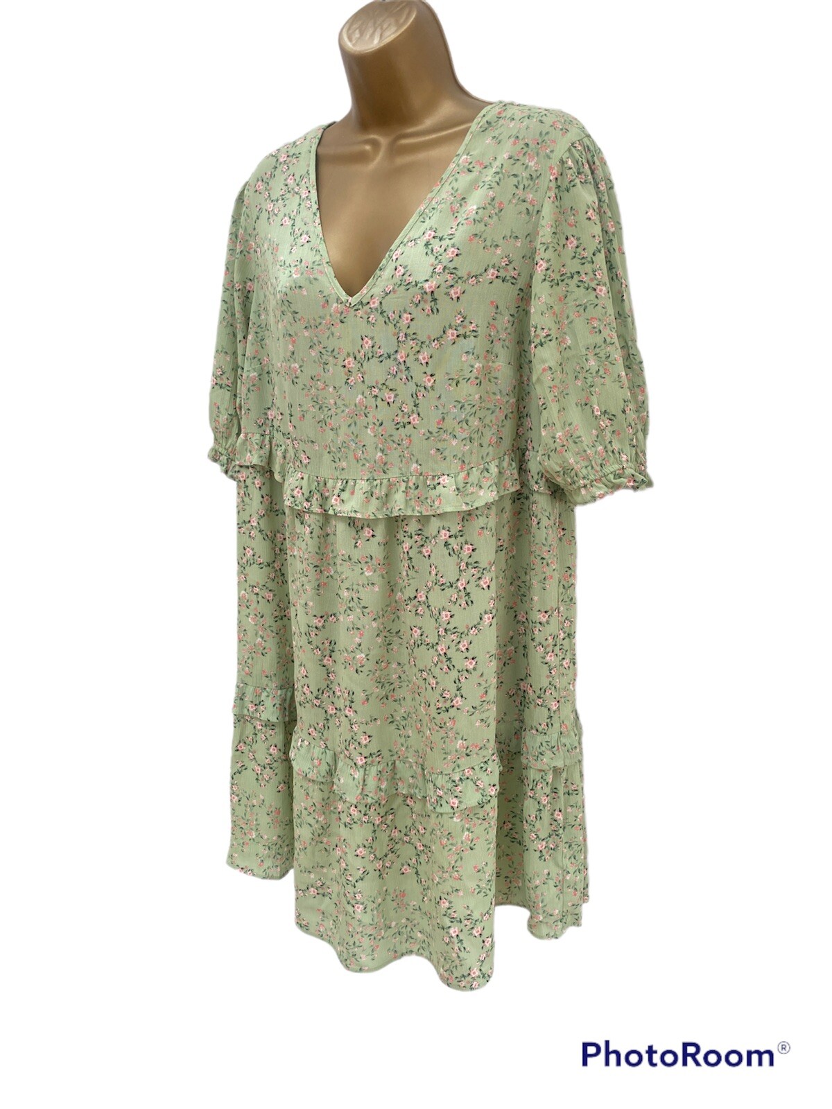 Tesco F&F Size 14 Ditsy Floral Dress Boho Prairie Frill New with tags