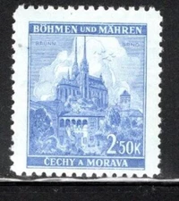GERMANY BOHEMIA & MORAVIA STAMP WWII CECHY & MORAVIA STAMP MNH LOT 1085AE