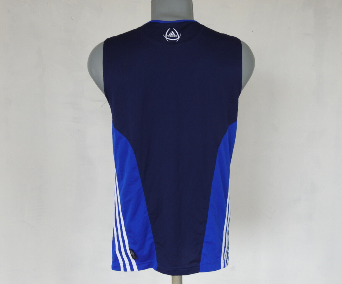 Schalke 04 Training Tank Top Jersey Adidas Blue Shirt
