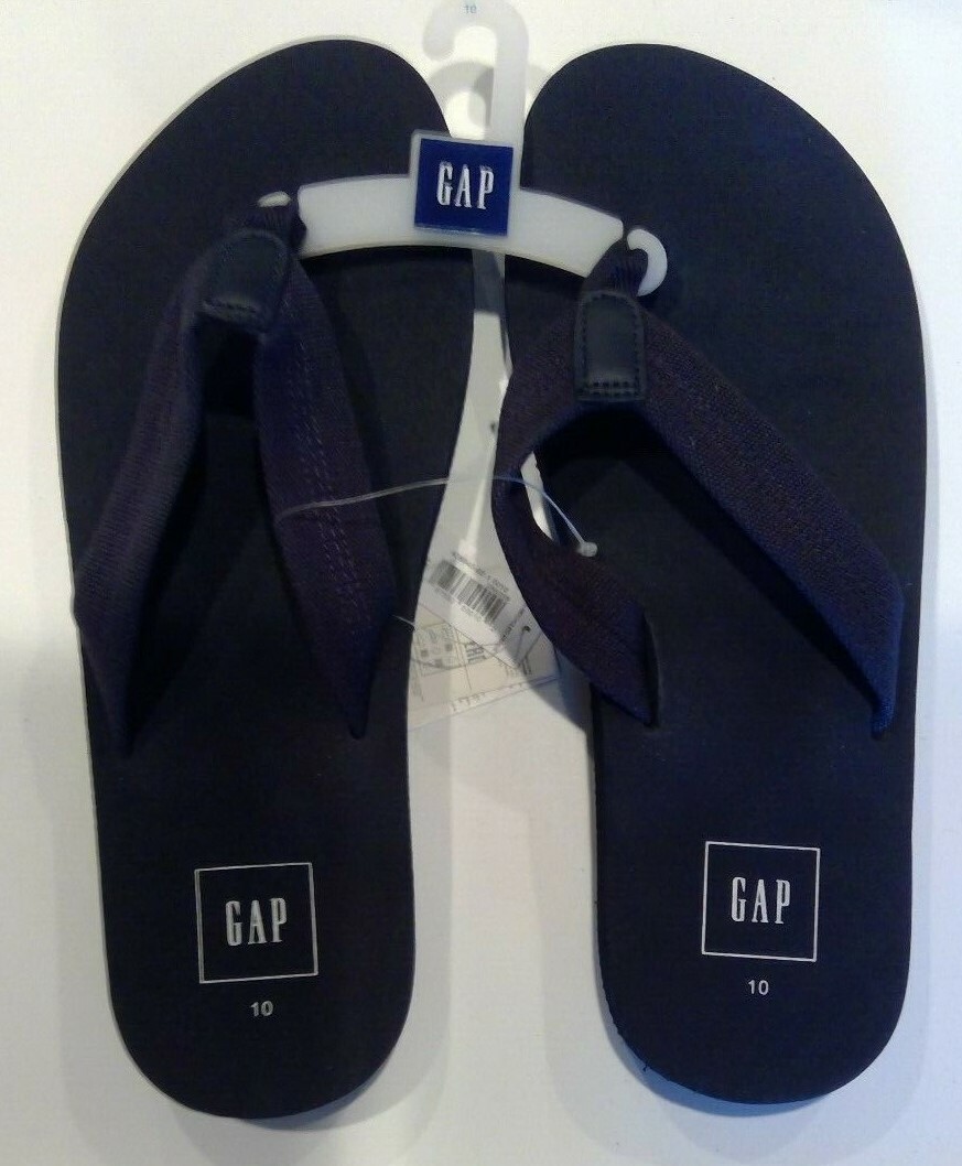 NWT GAP Men's Flip Flops Sz 10 Black or 