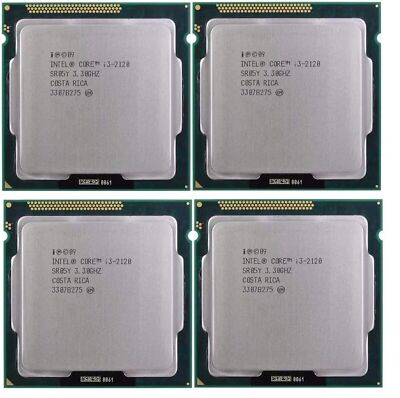 Lot of 4 Intel Core i3-2120 Dual Core 3.30GHz 3M LGA1155 Desktop