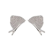 Cat Ear Hair Clip Rhinestones Geometric Barrettes 2pcs For Women Fashion Jewelry