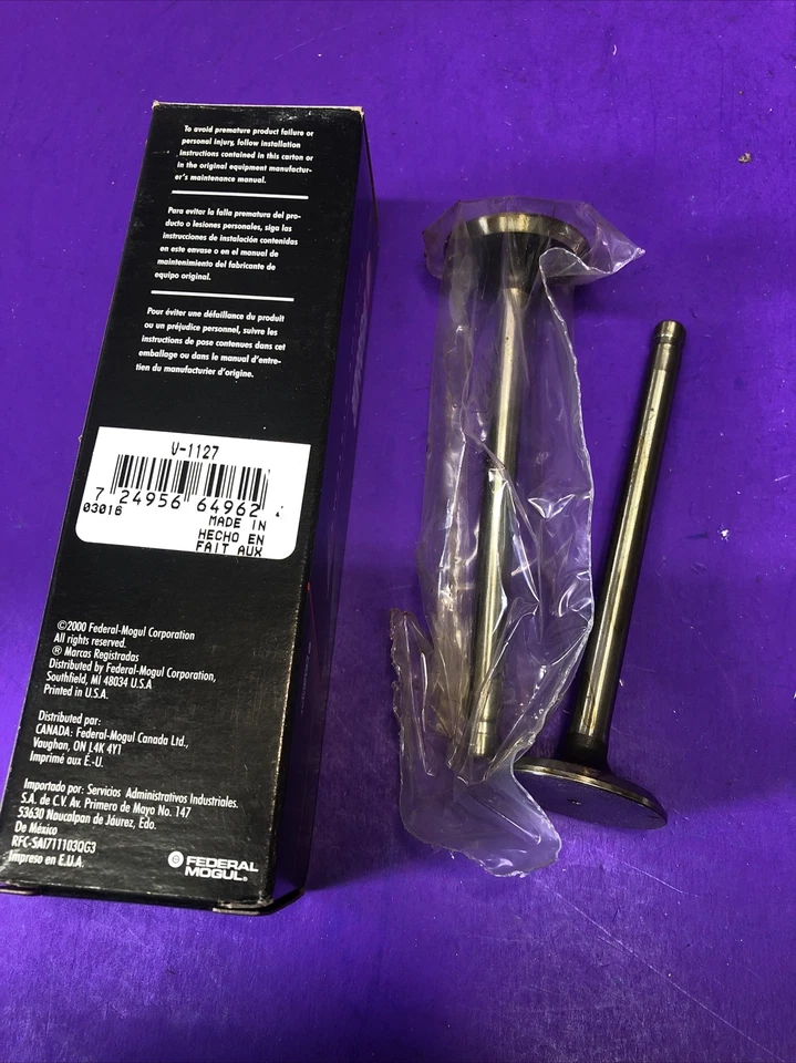 Juego de 2 válvulas de escape de motor eléctrico sellado V-1127 para Ford Victoria 1962-1964 Foto 4 de 4