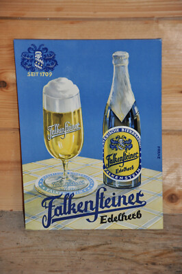 Altes Brauereischild/Reklame 50erJ.Falkensteiner Edelherb,Bayrische Bierbrauerei