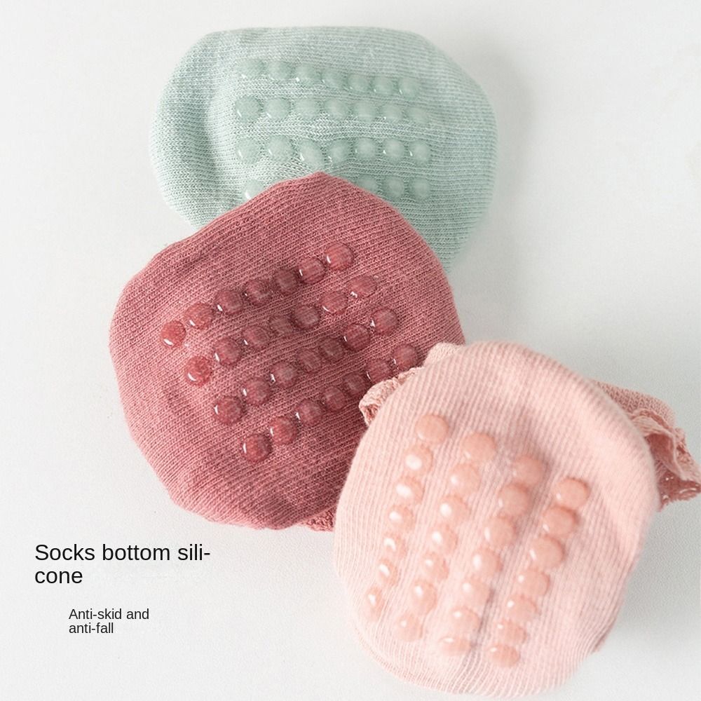 Solid Color Baby Socks Nonslip Floor Socks Fashion Newborn Stockings