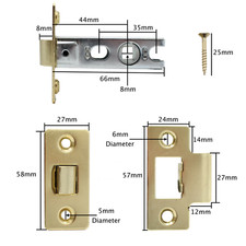 Tubular Mortice Latch Door Catch Lock Bolt Through - 64mm & 76mm Case Sizes