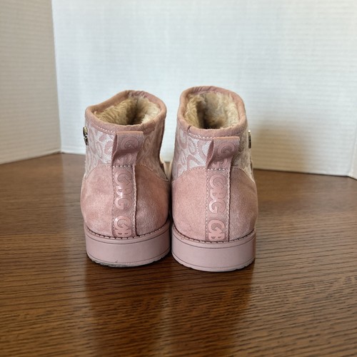 G By Guess GBG Alena LOGO Botas Cortas de Invierno de Piel Sintética Botines Rosa - Imagen 7 de 8