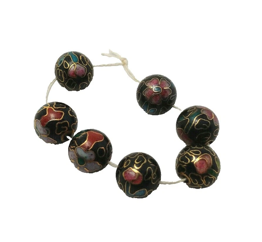 Cuentas Para Fabricación de Joyas de Esmalte Negro