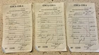 RATE VINTAGE 1958 LOT OF 3 COCA COLA RECEIPTS ELKINS WV BOTTLING CO COKE G