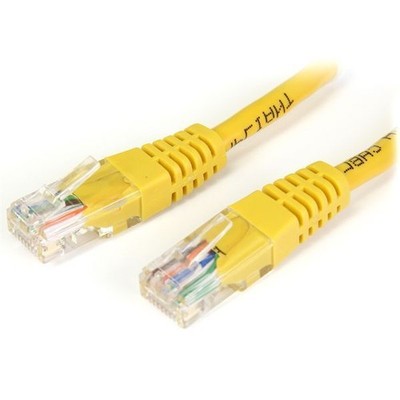 StarTech M45CROSS1YL 1 ft Cat5e Yellow Molded Crossover RJ45 UTP Cat5e Patch