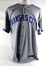 2024 Kansas City Royals Carlos Hernandez #42 Game Issued Grey Jersey J Robinson