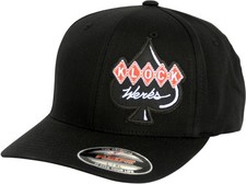 Klock Werks Logo Patch Flexfit Hat Black Stretch Baseball Cap