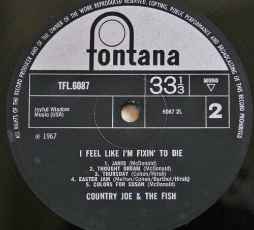 Country Joe And The Fish - I-Feel-Like-I'm-Fixin'-To-Die (VINYL) - Bild 4 von 4