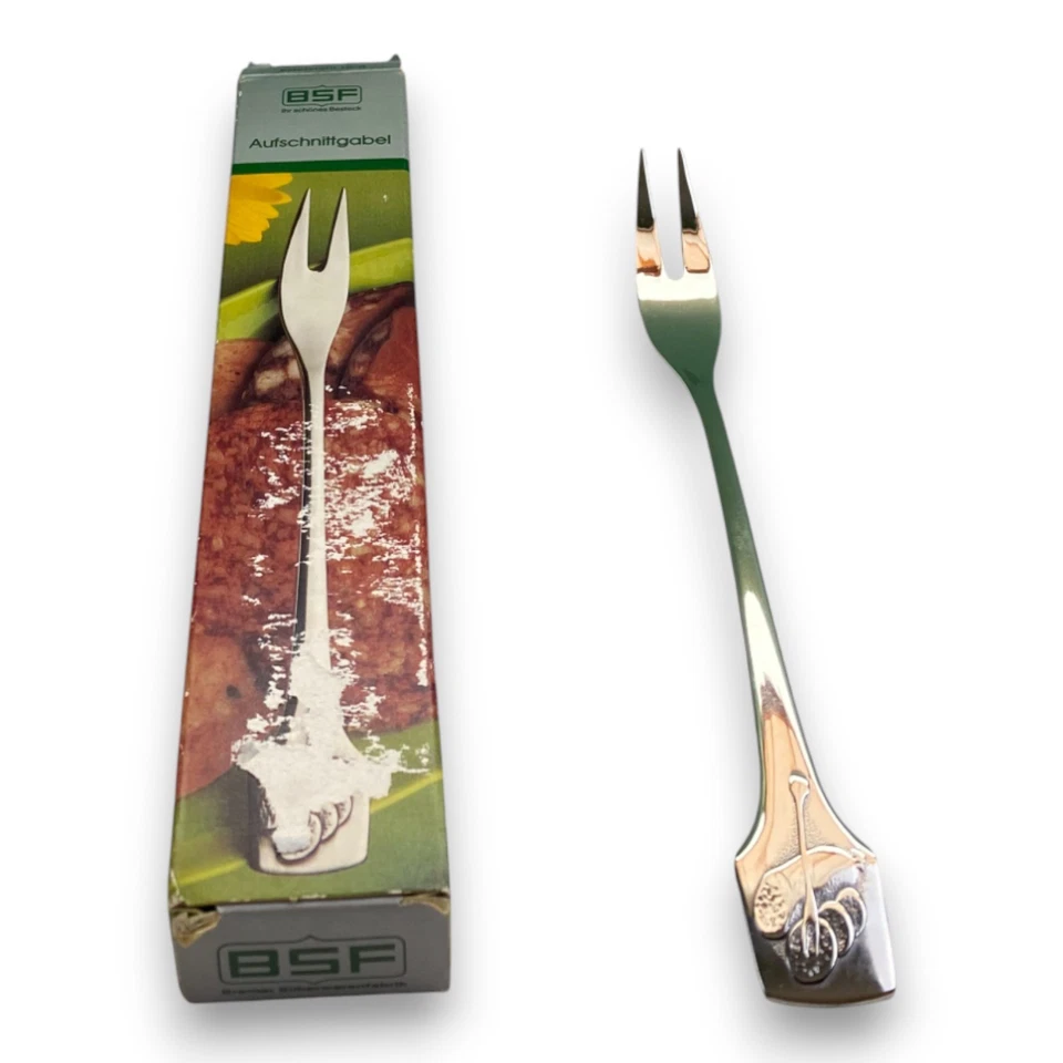 BSF Aufschnittgabel Edelstahl – Vintage Besteck original mit OVP - Bild 3 von 4